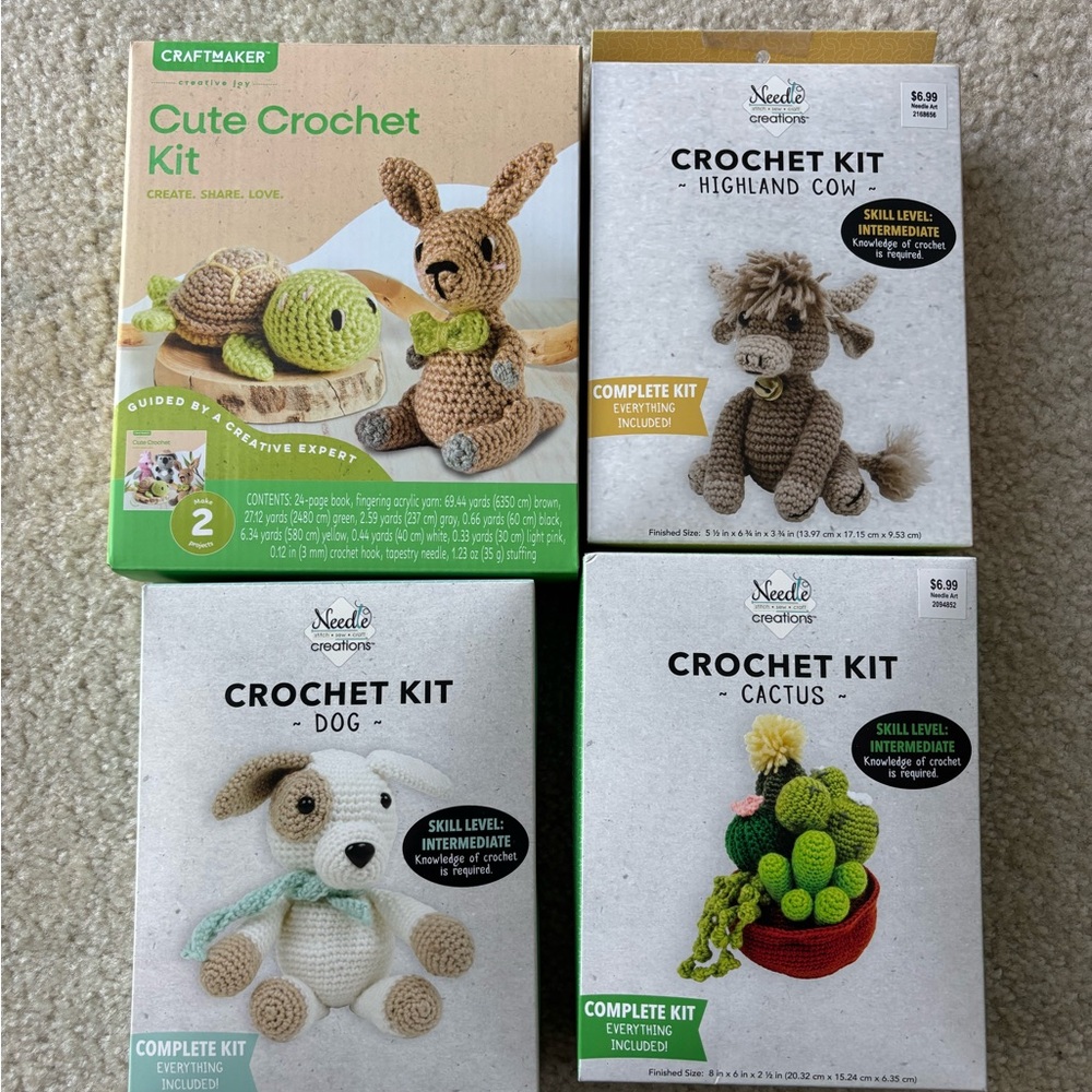 CraftMaker and Needle Creations Crochet Kit Set
